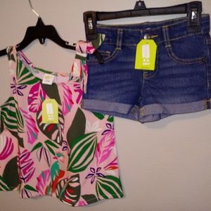 Little girls top and shorts